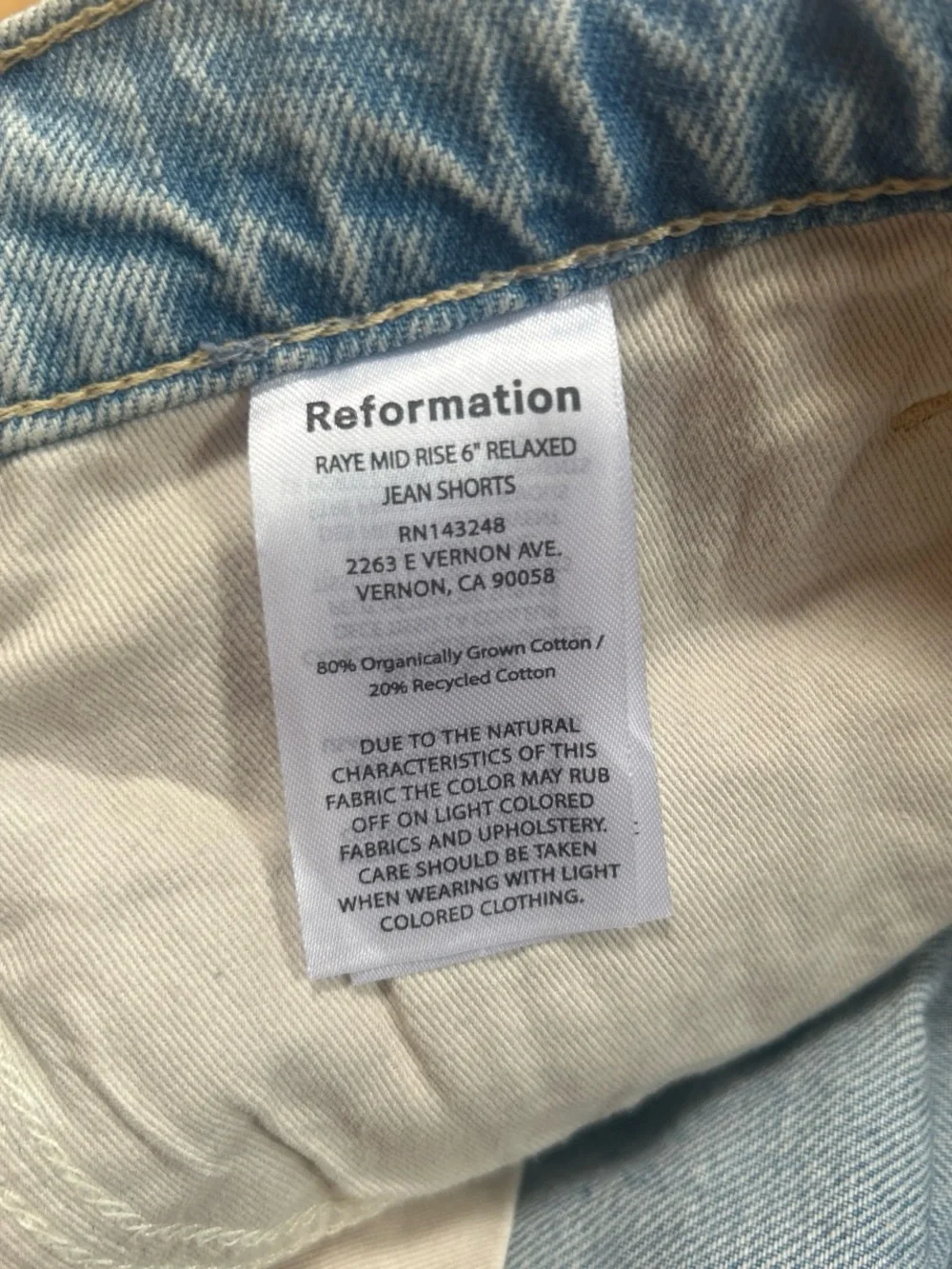 Reformation Denim Shorts